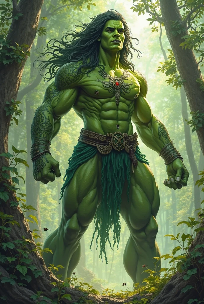 What would the son of Hulk and ninja Jiraya look like?