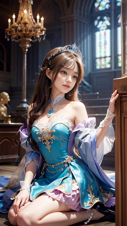 (Best quality,masterpiece,ultra realistic:1.3), (extremely intricate masterful beautiful:1.3), (hyperrealistic photography,photorealistic:1.4),(extremely ultra-detailed),RAW, (natural skin, detailed skin),(skindentation:0.3),(Art Nouveau:1.3),(vivid colors:1.3),(close portrait:1.3),(Beautiful fractal art:1.3),(((photo raw)),),peerlessly beautiful idol, beautiful detailed eyes,showing fashion wear,(see-through_clothing),(very_long_hair),(Elegant posture),shine,glowing,sparkling, film grain texture,analog photography aesthetic,dynamic composition,beautiful spirals,energy coalescing and vibrating,(dynamic angle,dynamic pose),(whole_body:1.3),(sitting:1),
[fashion-forward outfit],[modern city style],[timeless elegance],
gothic_lolita,wearing see-through (china_dress:1),
(female teleporter operator,  young adult, slinky, inuit, golden eyes, asymmetrical ears,  protruding chin with cleft,  chiseled cheeks, high forehead, oval face shape, well-defined veins,  , dark chestnut feathered haircut hair, sarcasm,
 assumed position for advanced hand-to-hand combat.,
  wearing  gravitational pleated skirt, opaque    galactic anomaly pattern graphene tube top,   , striking a pose after emerging from a time machine., alien technology glow, galactic space battles, surreal cosmic backdrop of stars and nebulae),(cold shoulder design,,Convertible Dress, button closure,,Closure Type,,vintage wash,,Tonal Stitching,,keyhole back),(crown jewels, eclipsing flawless emerald, marquise cut, step cut facets, 30.00 carat, spellbinding,    glimmery, cobalt, indestructible, robustness, gemstone treatment, tension setting, artisan-crafted, exclusive, futuristic, renaissance, mythological figures),(jungle, speleology,baseboard,sinter,frog eggs),(maroon tidal light pyrite),(augmented reality smart city, ceramic tiles,metal roofing roof,Breccia stone,nanoceramic coatings, Luminescent Deep-Sea Creatures, in-ground well lights),
(gold),(silver),colorful aura,diamond,platinum, luxury,charming,alluring,seductive,erotic,enchanting,cleavage,exposed,panties,
SimplePositiveXLv2