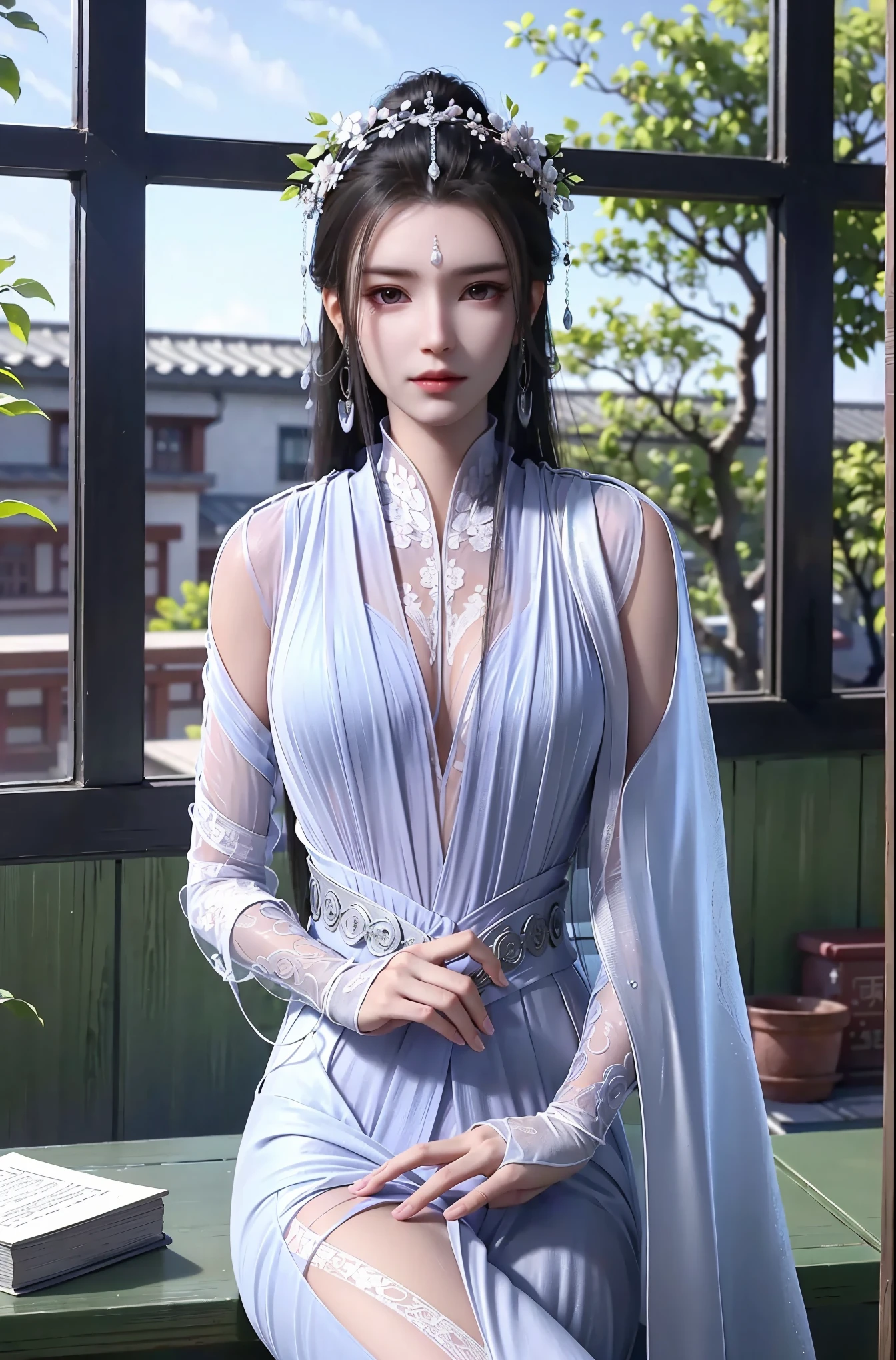 .,(photorealistic:0.8),
.,<lora:ip-adapter-faceid-plusv2_sd15_lora:0.75>,.,<lora:2ç»èSYK_Mild detail adjuster_V1.0_256ï¼MAXï¼:0.75>,<lora:1å¹¼+2oræç-2 Mature-Cute:-0.25>,.,
(shiny_skin:1),(fine and beautiful detailed skin:1),Cinematic Lighting,beautiful face,a 18 year old girl,photography aesthetic,
.,sex,
.,simple background,
.,smile,half-closed eyes,
.,<lora:ä»é-ææå©-ä¿®é­æµ·_v1:0.5>,black hair,(sideburns:1.2),forehead,hair bun,straight_hair,long hair,earrings,jewelry,necklace,forehead jewel,china_dress,chinese clothes,see-through,bare legs,pelvic_curtain,drawstring,gusset,crease,sideless_outfit,shiny clothes,breasts,center opening,<lora:5æè£-NOTIMEå°è¿è¡£è£ice_dress-SD-1.0:0.45>,