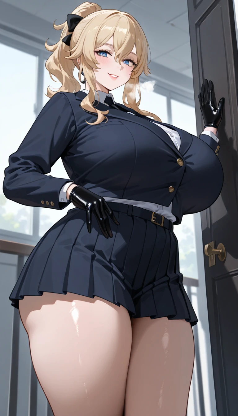 Frederick the Great (azur lane:0.5), Saggy breasts, Military attire, Full body, (Standing), Indoors, Outdoors, Modelshoot style, masutepiece, Detailed, High quality, Sharp Focus, Dramatic, Photorealistic Painting Art, Pose, expression, Legs, (the Extremely Detailed CG Unity 8K Wallpapers), professional majestic oil painting by Ed Blinkey,