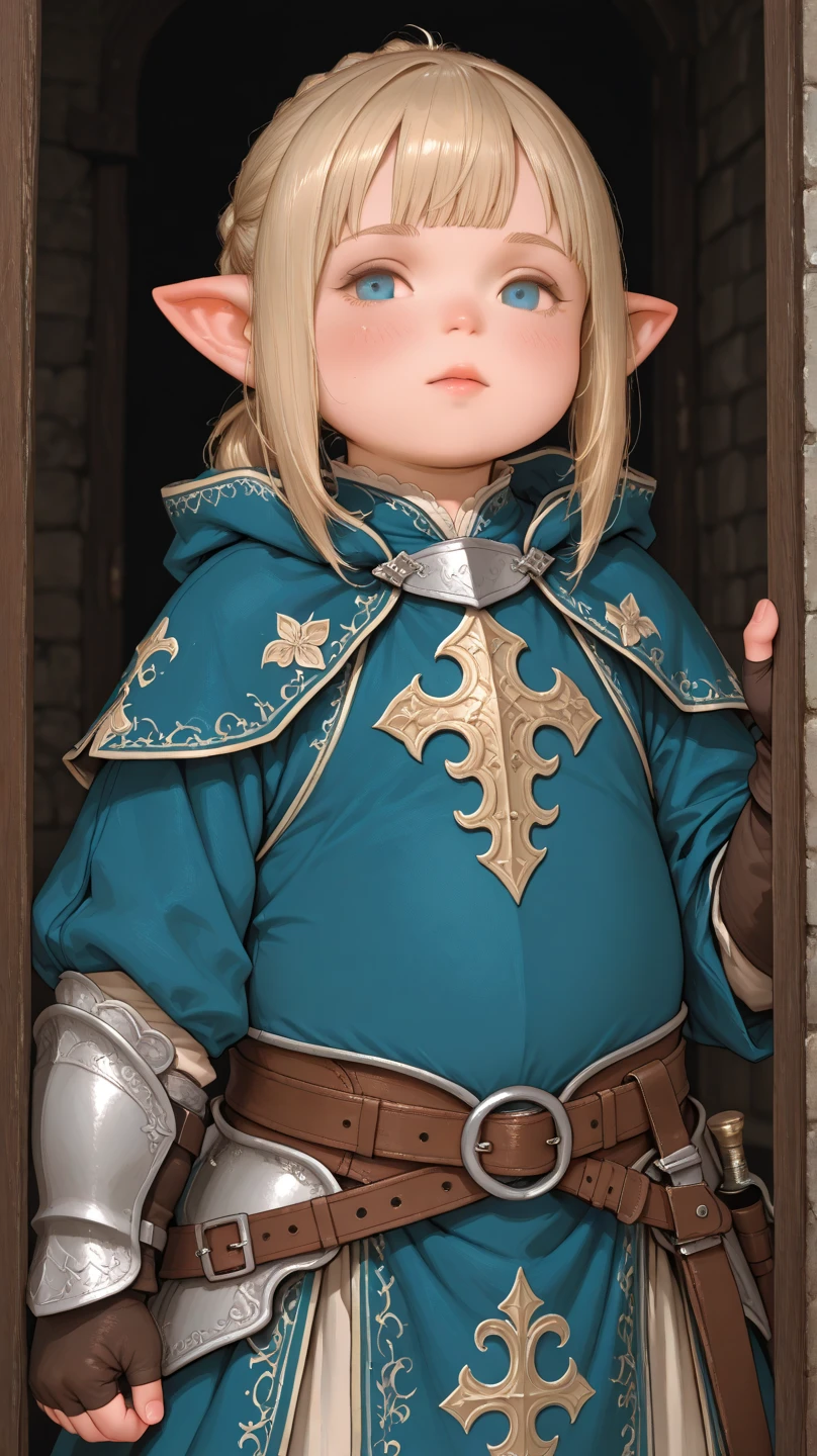 elf, albino, wavy hair, whole body, bright Eyes, shota, medieval