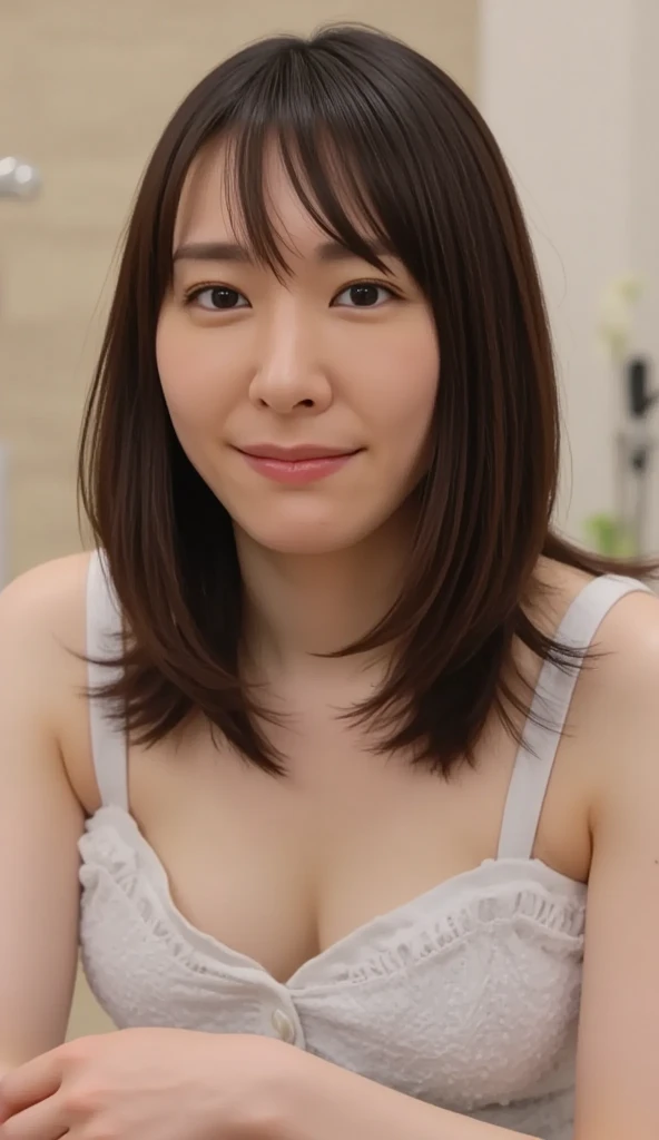 Two beautiful mature 55 year old Japanese women, 2 women, Married women, Long eyelashes, Bob Haircut, Flowing Hair, Red lipstick, Pink Cheeks, Pearl Necklace, Earrings, Dark eyeshadow, Small breasts, Small breasts, Nipples, ((Completely naked)), Beautiful body, Sitting on the couch, ((Pink Background)), ((Full Body Focus)), Pussy, Pussyジュース, Functional, Browsing Caution
