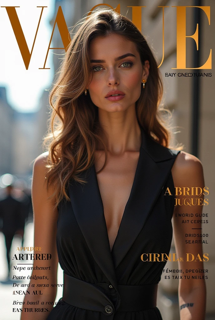 A magazine cover with an advertisement written by a company that innovates with clothes made from natural fibers