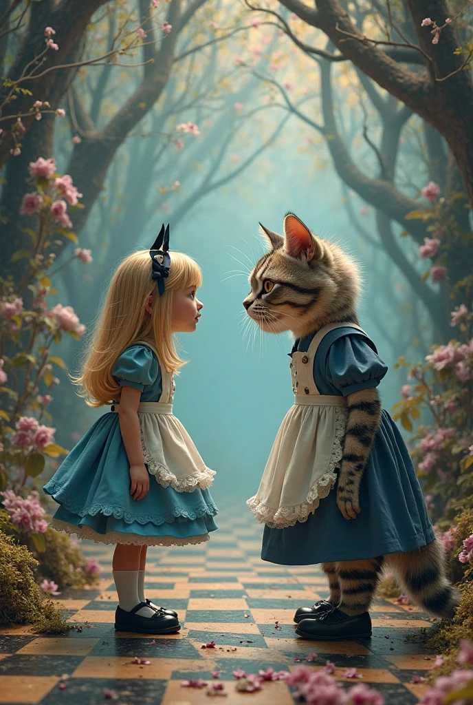 Alice Alice and the crazy cat in Wonderland talking