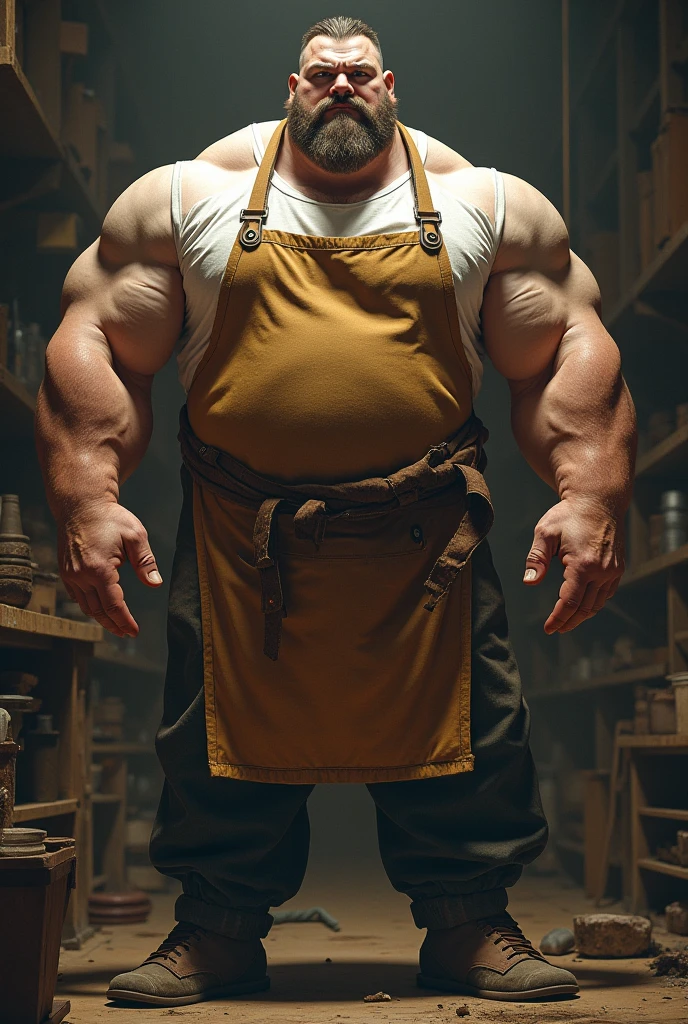 A baker doing calisthenics