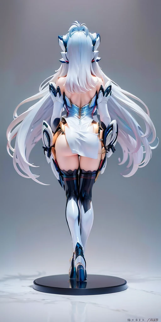 high resolution images,High Quality Picture 8k Full Body 2 Robot Girl, Blown Twins Story Hair, ,Kaiju (((Attack)))Attack?buttle, White Great Full Mechanic Powered White Robot Armor,maid,Beam Gun Blade, Big Breast,Black thighs high, Long hair super detailed,Perfect fingers, Realistic, Looking at Viewer,Mechanic Metal White Panties Show Off,