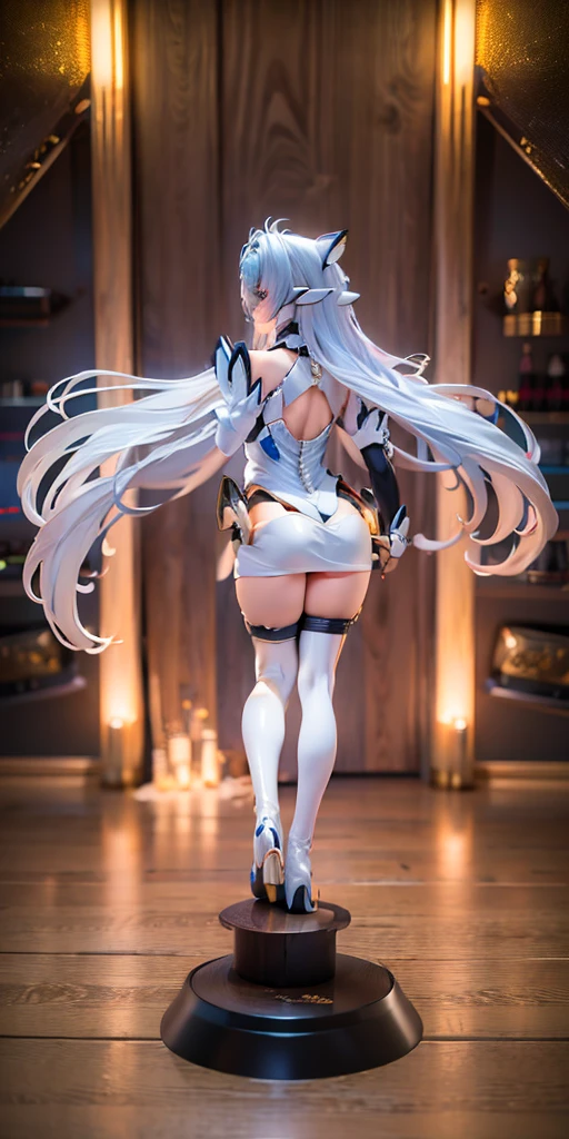 The prompt is: voluptuous, long Green hair, thick thighs, 8K, 4K, best quality, high resolution:1.2), cute anime face, noise reduction, full body portrait, sparkling blue eyes, gentle smile, rounded, wearing a headband, naked, standing position, T-back that digs into the buttocks, barefoot, toned abs, muscular arms, muscular legs, in a bedroom, (((exposed nipples))). Rear view, Turning around, young face, anime chic eyes, at church
Please note that the prompt should be in English and should not include any explanations or sentences.