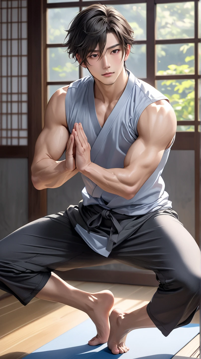 ((Highest quality、masterpiece、super high quality、Ultra-high resolution、No clothes:2))、(Two people、Many characters、たくまShii男:1.6、たくまShii女性、Vajra Hercules、Buddha像、Buddha、Chakra、Spiral hair:1.6、Punch perm、Perfect in every way、eye、Steel-like body:1.4)、(Sumo、Sumo ring、train、)、High Contrast, Realistic painting influenced by Western art、Absurd、Realistic、Unreal Engine、Sumoの試合風景、Expert craftsmanship、キラキラ輝くSumo取りと輝く黄金の体を持つリアルなBuddha像が非常に激しくSumo,Dynamic and energetic、Perfect Anatomy、{huge|big|hugeな|Mega} chest, chestの谷間、The beauty of the golden ratio、god々Shii、Cleaning mop、Gentle Light、Where are you looking??、