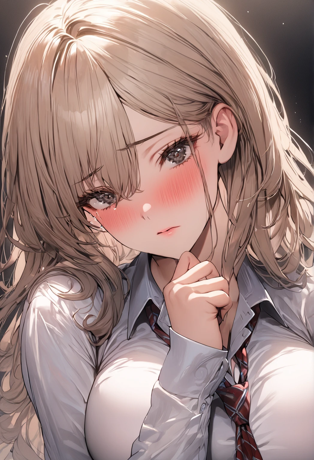 最high quality, High resolution, Very detailed, Detailed Background, Perfect lighting、masterpiece、Best image quality、最high quality、Good looking girl , (cryin, Perfect Face) , independent , Looking into the camera, masterpiece, Anime art style, Cute Characters, Most detailed, high quality、(((blush, cry)))、(No clothes)、naked、(missionary, 1boy, penis, lying, vaginale, ass pov, spread legs, Sex, nsfw)、nose blush、steam、Shiny Hair、Very fine and beautiful bright eyes、Very detailed, clear and beautiful face, Awards, Anatomically correct、((missionary position,man on top, spread legs))、((Scared))