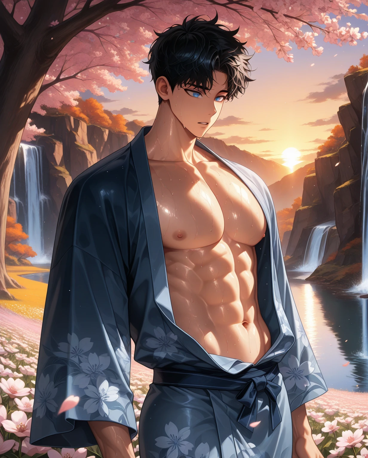 Man with towel showing his dick