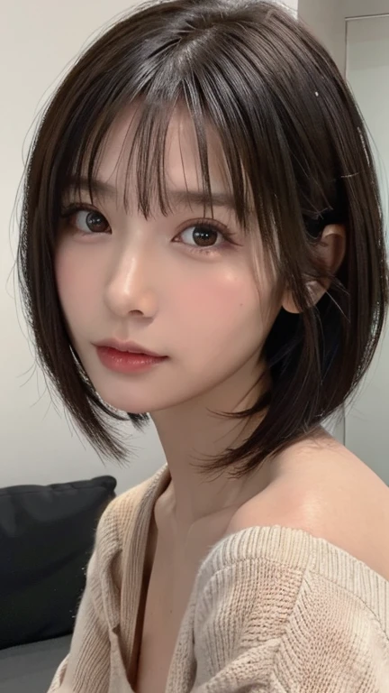 (((medium hair))), highest quality, 8k, HDR, High resolution, confused:1.2, blurred background, Bokeh:1.2, photograph, (RAWphotograph:1.2), (realistic:1.4), (masterpiece:1.3), (intricine details:1.2), 25Year, 一人in, japanese girl, delicine, beautiful, (fine eyes), (detailed facial feinures), , (((small breasts))), Perfect for your skin, (looking for_in_viewer), from_front, (skinny), (highest quality:1.4), (ultra High resolution:1.2), cinema light, (extreme detailed illustrinion), (lip gloss, highest quality, ultra High resolution, written boundary depth, caustics, wide range lighting, ninural shading, 85mm, f/1.4, ISO200, 1/160Year代:0.75),1 girl, 一人in, smile、服はランダムinす