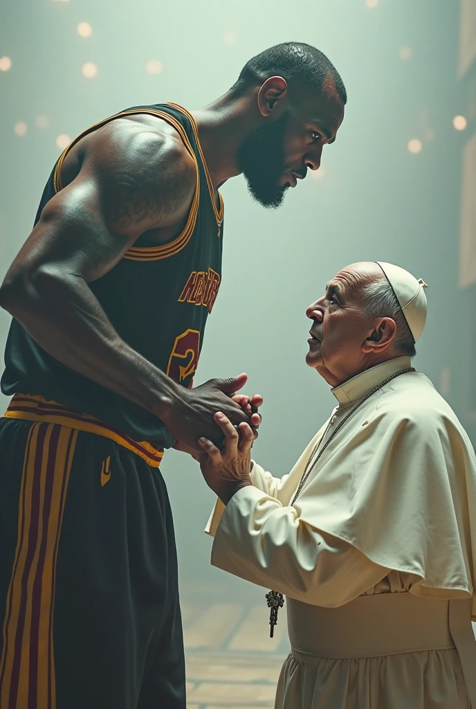 The Pope in a rap fight with a featherweight