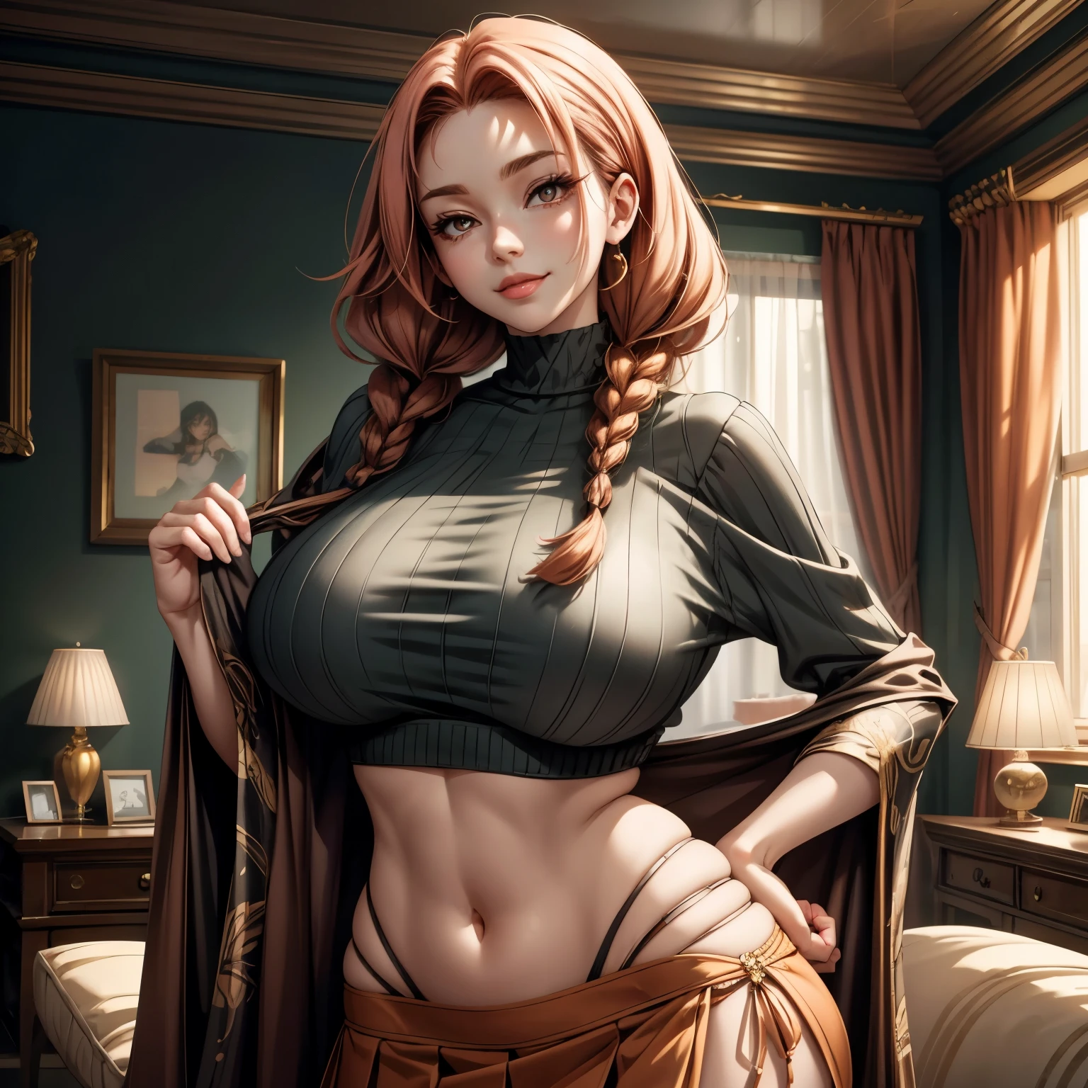 Portrait of 1 woman showing her big breasts, clothes all wet, Sunnyday, big tits sample