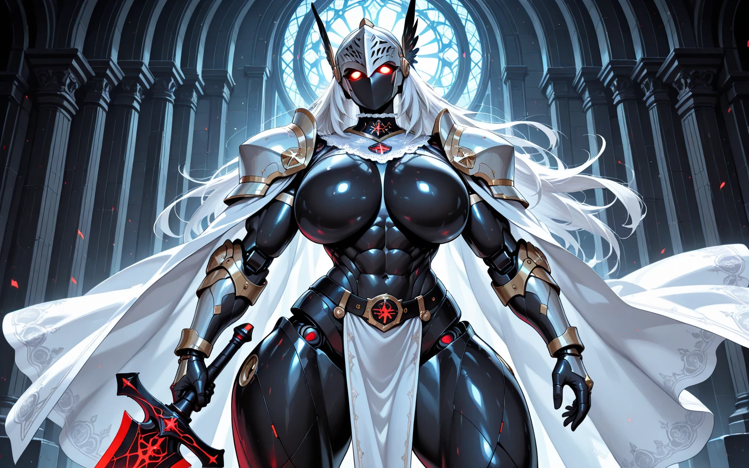a fantasy epic illustration (Julie Bell style: 1.5)) of a drow elf thief holding a large diamond in a vault, a female drow  elf thief, (dark grey skin: 1.5), black and color, full body, (small pointy ears), dynamic hair color, dynamic hair style,  ultra detailed face, wearing white leather leotard, white leather pants, busty, small cleavage, high heel boots, she is happy for reaching her goal, success, holding a large sized (red diamond: 1.3), brilliant diamond, many facets, many colors diamond, fantasy safe vault background, torchlight, vibrant, Ultra-high resolution, High Contrast, (masterpiece:1.5), highest quality, Best aesthetics), best details, best quality, highres, 16k, [ultra detailed], masterpiece, best quality, (extremely detailed) RAW, (ultra details, Masterpiece, best quality), art by mooncryptowow, Cinematic Shot