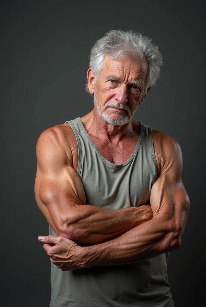 A senior man, old muscular man, elderly man, senior citizen, old man, old man in park, middle-aged man, mature man, elderly gentleman, old man exercising, senior man doing calisthenics, senior man strength training, senior man bodyweight training, old man urban calisthenics, elderly man working out, senior man park workout, middle-aged man calisthenics, mature man bodyweight exercises, elderly gentleman street workout, detailed portrait, extremely detailed face, highly detailed facial features, hyper realistic, 8k, best quality, masterpiece, cinematic lighting, chiaroscuro lighting, dramatic lighting, moody lighting, warm lighting, natural lighting, vibrant colors, rich colors, striking colors, striking palette, bold colors, detailed textures, intricate details, high resolution, photorealistic, realistic, hyper detailed, detailed muscles, detailed wrinkles, detailed skin, detailed expressions, detailed movements, intricate anatomy, street photography, urban landscape, city park, outdoor setting, barge park, calisthenics equipment, workout equipment