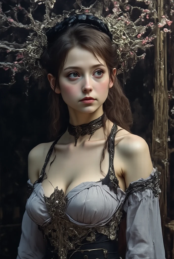 Harnes，Pure，Bigchest，Leak points，Beautuful Women