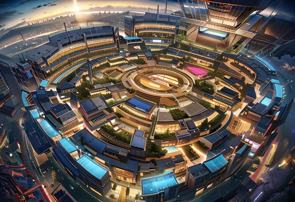 is reminiscent of watching a highly detailed game or movie Fantastic and realistic scenery, masterpiece, Official Art, professional, ((Super Detail)), 8k, ((Don't show it to anyone)), Aztec Civilization, A city where everything is made of reflective surfaces and mirrors, that creates an infinite sense of reflection and infinite space. The architecture is abstract and futuristic, floating buildings and passages made of light. The sky is a fusion of changing colors, auroras and twinkling lights、Create a dreamy atmosphere. This city has、mirror-like landscape、and a fluidly moving、where mystical beings live