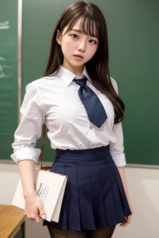 (((big breasts:1.3、saggy breasts:1.4、Raw photo,At 32K、Super highest resolution、Super best image quality、super highest quality、At 32K resolution、photorealistic1.5、Sharpest image quality、clear image、master masterpiece、People photography:1.photorealistic, masterpiece: 1.hotorealistic、sharp focus、high definition、low angle shot、)))、((20-year-old、very cute high school girl))、(Indonesian girls school uniform)、(Wearing Indonesian school uniform) )、(Indonesian Uniform)、(hyper real high school girl)、(Dressed as a 、hyper real high school girl)、wearing a uniform、real high school girl、wearing a uniform女の子、wearing a uniform、Pause、whole body、beautiful skin、glowing skin、nice thighs、Shining thighs、shining legs、((in crowded classroom)) (Long socks below the knee and Converse shoes)、perfect body、wet body: 1.3、tanned skin、Are standing、whole body from feet to hair、sexy pause、sexy look、Sexy shots、Indonesian