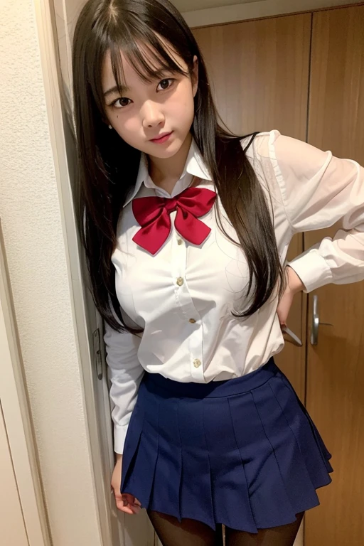 Raw photo、Ultra-realistic、Ultra detailed face、Detail lips、Detailed eyes、High school girl smiling showing her teeth、Long Hair:1.1、chest、Visible curves、Laughing with your mouth open 、Tokyo city角、 Whole body、( Slender body)、(Long Hair)、Big Breasts、Idol、(pastel colour)、18-year-old、Small face、Braid、 Tokyo city、Long beautiful legs 1.2、Curved waist、flower、uniform