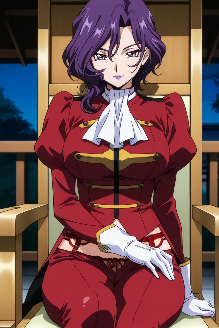 (black hair:1.4), hair ornament, long hair, yamashiro768, purple eyes, breasts, epic art, fantasy, breasts, sitting, solo, thighhighs, large_breasts, looking_at_viewer, jacket, smile, white_legwear, long_sleeves, crossed_legs, swimsuit, glow effects, godrays, Hand drawn, render, 8k, octane render, cinema 4d, blender, dark, atmospheric 4k ultra detailed, cinematic, Sharp focus, big depth of field, Masterpiece, colors, 3d octane render, 4k, concept art, trending on artstation, hyperrealistic, Vivid colors, extremely detailed CG unity 8k wallpaper, trending on CGSociety, Intricate, High Detail, dramatic, anime coloring, anime screencap, steaming body, fog, heavy breathing, nsfw art,