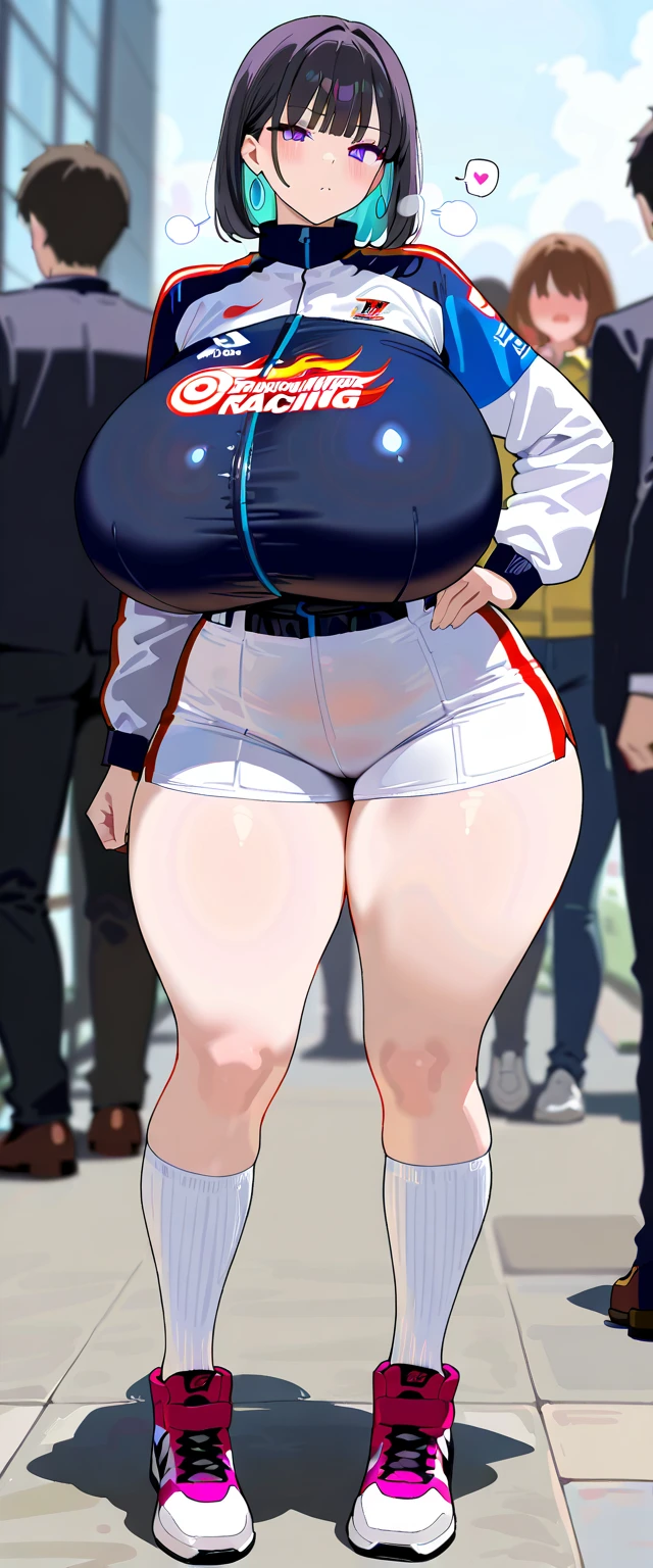 ((Highest quality、masterpiece、Anime Style、Highest quality、High resolution、8k、detailed、ultra-detailed:1.3))、Long legs、Sharp focus:1.2, Beautiful woman with perfect figure:1.4、(smile:1.2), double eyelid、30-year-old woman、Sexy pose、((((Shut your mouth.、One Woman)))),The background is tokyo、アヘ顔,