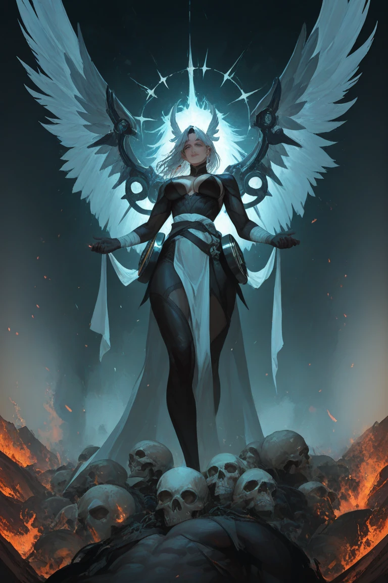 1girl,solo,super detailed skin,shiny skin,expressionless,majestic skull dragon wings,skull skin,skeleton skin,glowing eyes,detailed eyes,eyelashes,lips gloss,claws,large breasts,beautifully shaped breasts,vibrant colors ,flying ,wide shot,cloud focus,masterpiece,best quality,ultra detailed,high resolution,sharp focus,depth of field