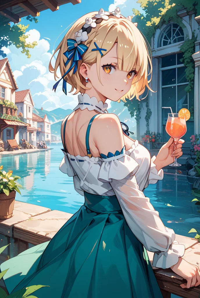 She is a 13-year-old girl with blonde hair, different green and blue eyes, and is based on the seven deadly sins.