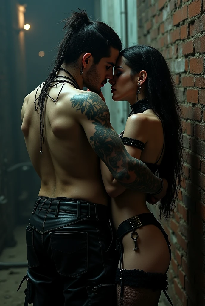 (photorealism:1.2) gotic girl with big ass fuck big dick