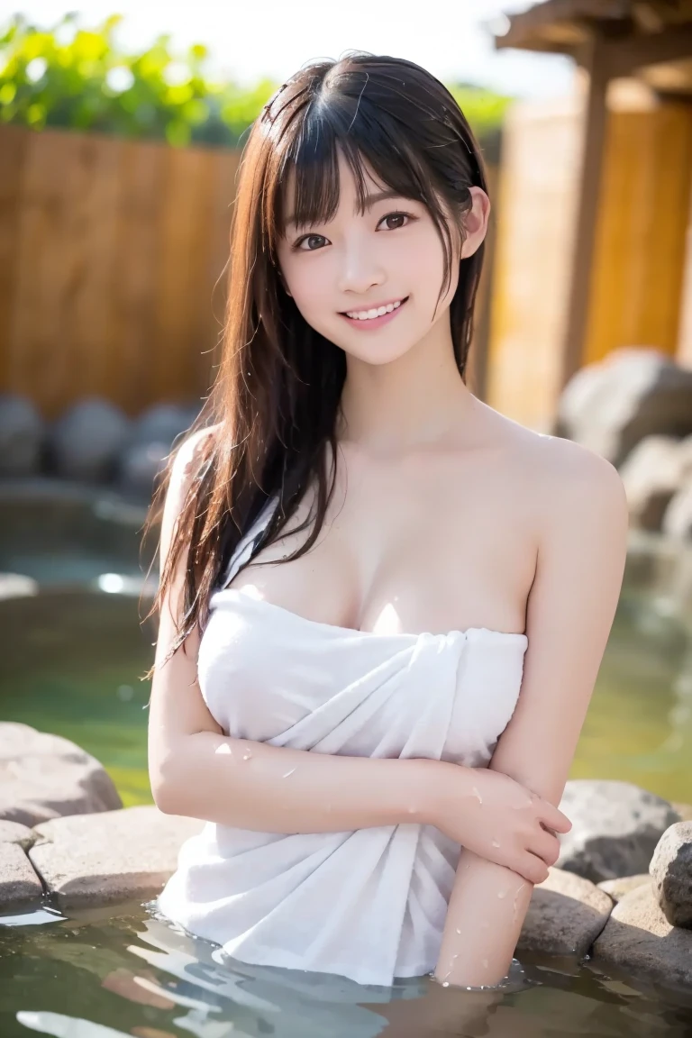 Highest quality、Masterpiece,Highest quality,excellence、High quality、Contest Works、Winners、Very beautiful 1５Year old girl,An innocent smile,Very slim legs,Very beautiful,Very cute、detailedな目と顔,Big round eyes,Very thin thighs,Poolside、sexy、Breast size is C cup、Height is 150cm、chest is not that big、脚は2Book、Hand２Book、Real、Realistic、detailed、innocent、young、Poses are randomly generated by AI、Hairstyles are also randomly generated by AI.、Hair color is also randomly generated by AI、chest is not that big、Beautiful breasts、innocent、Young、immature、Small breasts