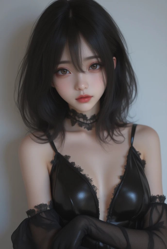 Highest quality, masterpiece, look up, cute,(Horror),(((Beautiful girl))),(Sexy),(sexy),((Small breasts)),((Completely naked)),Baby Face,(Middle school students),Black Hair,Bobcut,((Masturbation)),Beautiful Style,((Pale skin)),Sensual look,Embarrassed,Titty fuck,Sexy表情,Heavy makeup,Expressions of delight,(Dark atmosphere),(Dark atmosphere,fear),((Dim lighting))