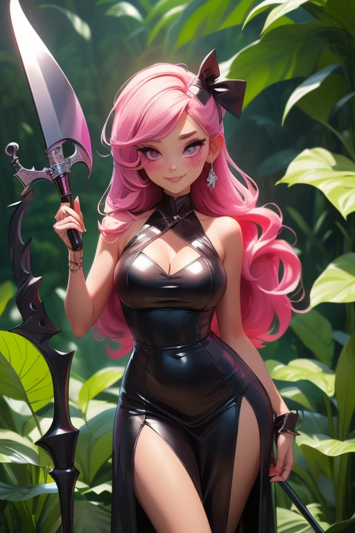 ((Full body, standing):1.5), Only Princess Zelda:wearing Samus Aran's black armor with gold parts, feathers she has extremely large breasts, very short pink hair, blue eyes, is doing erotic pose, is smiling and looking at the viewer, inside an alien dungeon, full of ((mutant slimes):1.2)., Super Metroid Style, anime, anime, Hyperrealism, Hyperrealism, 16k, ((high quality, high details):1.4), UHD, masterpiece