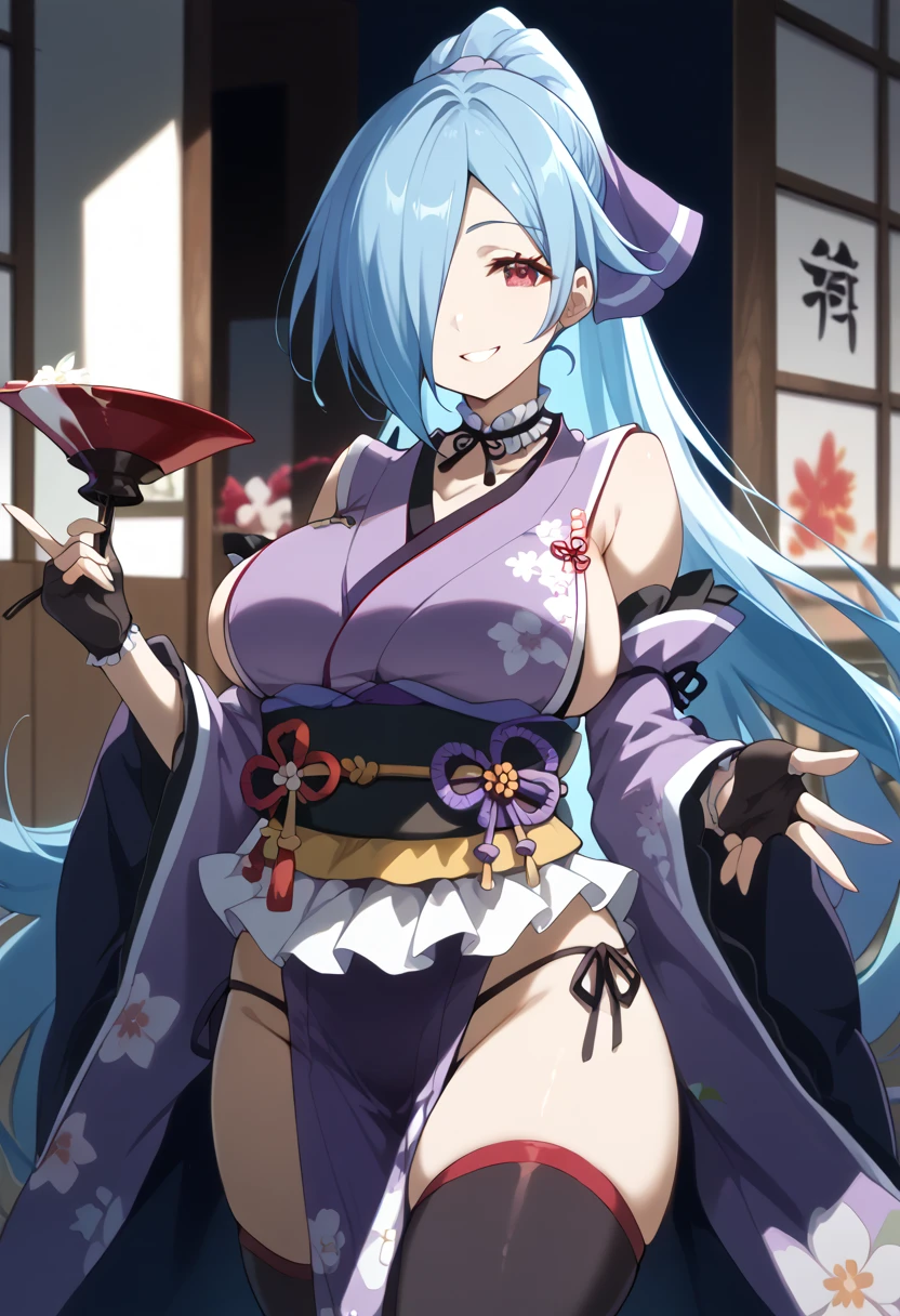 ((2D beautiful girl、4k、8k、top-quality、Perfect Finger 1.1、Perfect Anatomy 1.1、Dress perfectly、Beautiful illustration))、Blur the background、a beautiful slender girl、(transform sequence)、((stright long hair))、Soio、Soio、12 year old girl、japanes、Lori、Chiquita、a junior high school student、very beautiful big droopy eyes、((Kimono style maid leotard))、(highleg)、Tiara on the head、A smile、 Facing the front、Royal Palace Rooms、Standing on one knee、