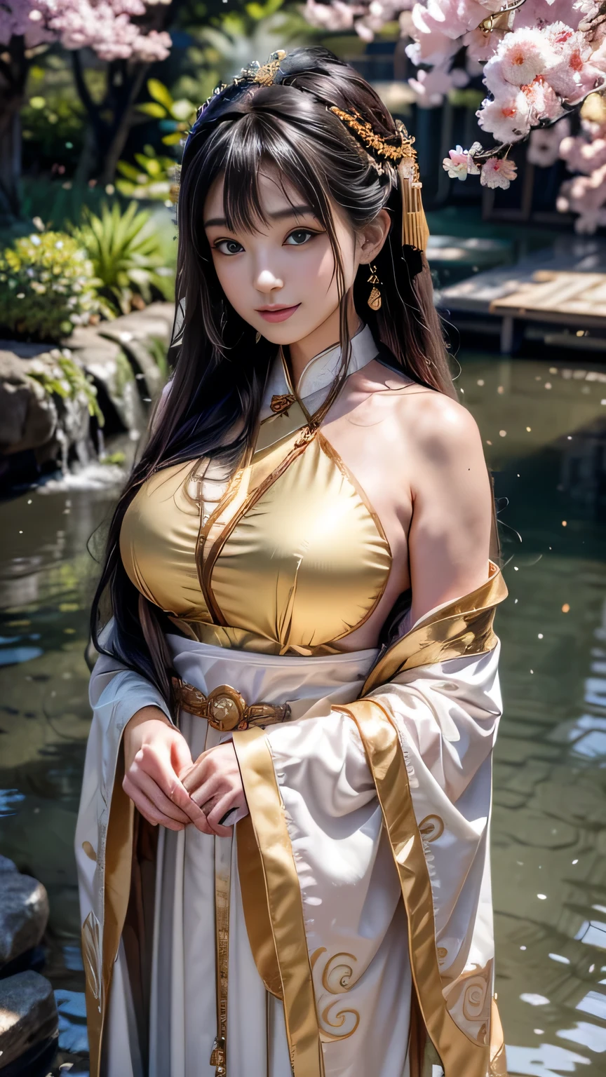 (heavy breasts)、top-quality、masterpiece、超A high resolution、(Armor of the Yellow Dragon)、(((Colossal tits)))、(((Detailed Micro Bikini))),(Wearing a beautiful crown made of jewels),(Photorealsitic:1.4)、Raw photo、女の子1人、(((Random hair))、(((Take different poses)))、glowy skin、(((Chinese Dragon)))、Intricate and ornate hair ornaments、(Gorgeous Jewelry Necklaces)、(Mystical expression)、(Fight big dragons)、With a beautiful knife、(Metal bikini)、((sea the background of)).((beautiful lake background)),(beautiful forest background)、Precipitous cliffs、(ruins background)、((super realistic details))、portlate、globalillumination、(sexypose)、Shadow、octan render、8K、ultrasharp、Colossal tits、Raw skin is exposed in cleavage、metals、Details of complex ornaments、Japan details、highly intricate detail、Realistic light、CGSoation Trends、Blue eyes、radiant eyes、Facing the camera、Precipitous cliffs、Toostock、()、(veils)、(((Heavy Big))),