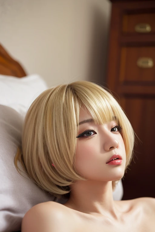 Sexy tanned gyaru girl with big , pierced nipples, and pouty lips