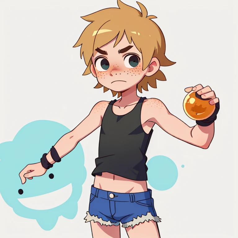 ((Furry, kemono)), 2D furry Shota, swimming_suit,standing,goggles, rabbit_ear, rabbit_tail, topless, green_body_fur, speedo