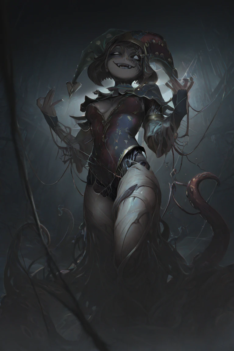 (masterpiece, best quality:1.3)
Kill Arachne(Hotel Schmidt Arachne), 1girl, Solitary, Long hair, breast, View Viewer, open mouth, blue eyes, 大breast, Keep, cleveage, Bare shoulders, 中等breast, Blue Hair, clavicle, Full Body Love, arms, trumpet, Pointed ears, 持arms, cosmetic, Lipstick, 怪物girl, Pole arm, Golden Cudgel, Shareholders, Red lips, 节肢动物girl, silk, bull, cave, girl, , Arachnida, Arthropod limbs