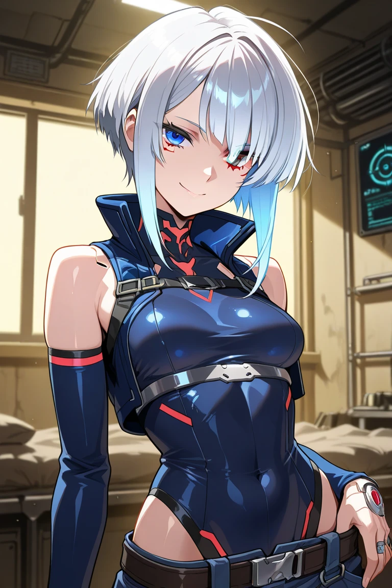 (best quality, masterpiece, colorful, dynamic angle, highest detailed) upper body photo, fashion photography of cute girl (\Rei Ayanami\), red eyes, dressing high detailed Evangelion white suit, in dynamic pose, (intricate details, hyperdetailed:1.15), detailed, moonlight passing through hair, (official art, extreme detailed, highest detailed), HDR+