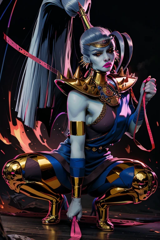 Xena in colorful crystal statue