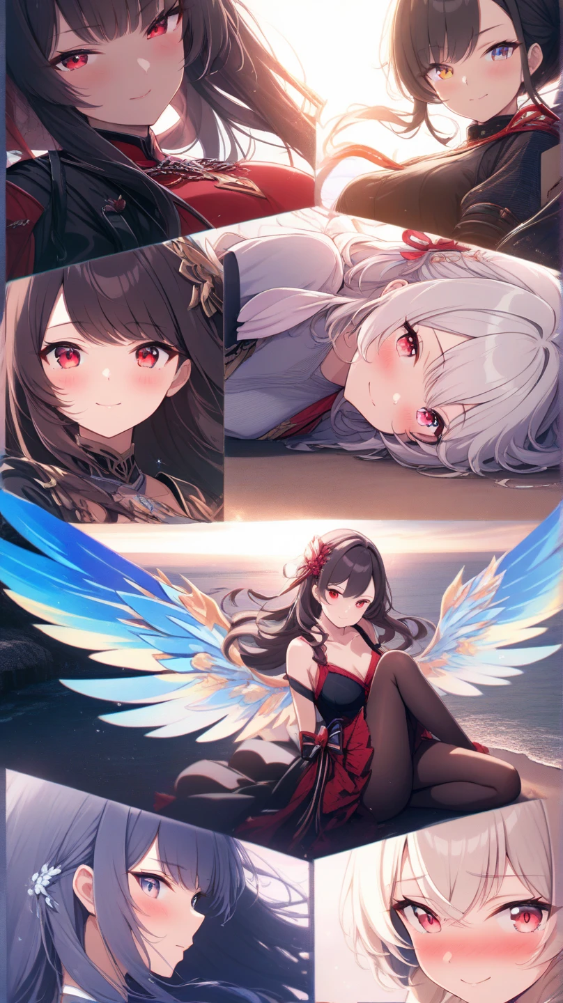 ((highest quality)),(ultra high resolution),(Super detailed),(detailed description),((best CG)),(best work of art),super precision art,great drawing art,(Fantasy art with precise details:1.5), (1 Female Angel:1.6),(beautiful and well-shaped face:1.5),small breasts:1.6,(collar with chain:1.4),(Lifeless eyes:1.3),folded wings:1.3, ((bed in dark room:1.8)),Flickering flames:1.1