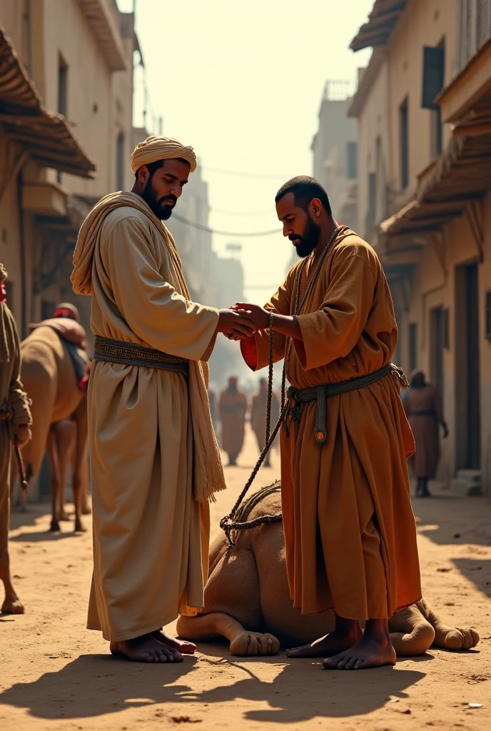 Two Arabs angry at each other in the year 1800