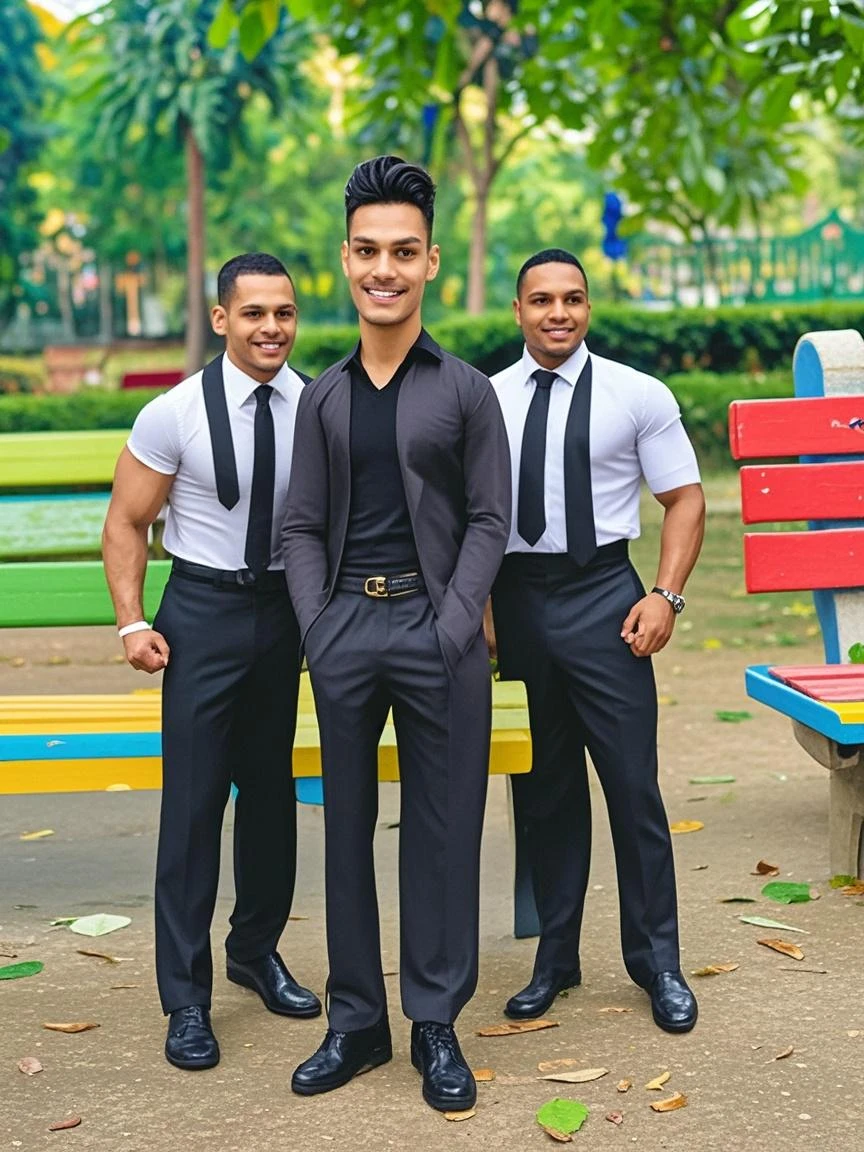 A man in Indian LUX VENUS   undervest and LUX Classic   underwear and  with one man friend  were onlyunder vest and were black trunk underwear