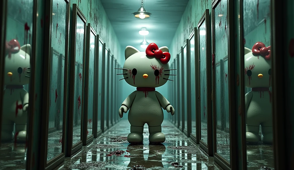 Sanrio characters in the style of creepygals