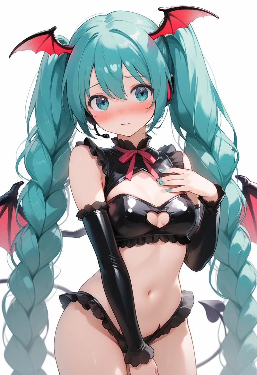 masterpiece, best quality, 1girl, solo, (((naked)), choker, (graffiti:1.5), paint splatter, ((arms behind back)), against wall, looking at viewer, armband, thigh strap, paint on body, head tilt, bored, multicolored hair, aqua eyes, headset,