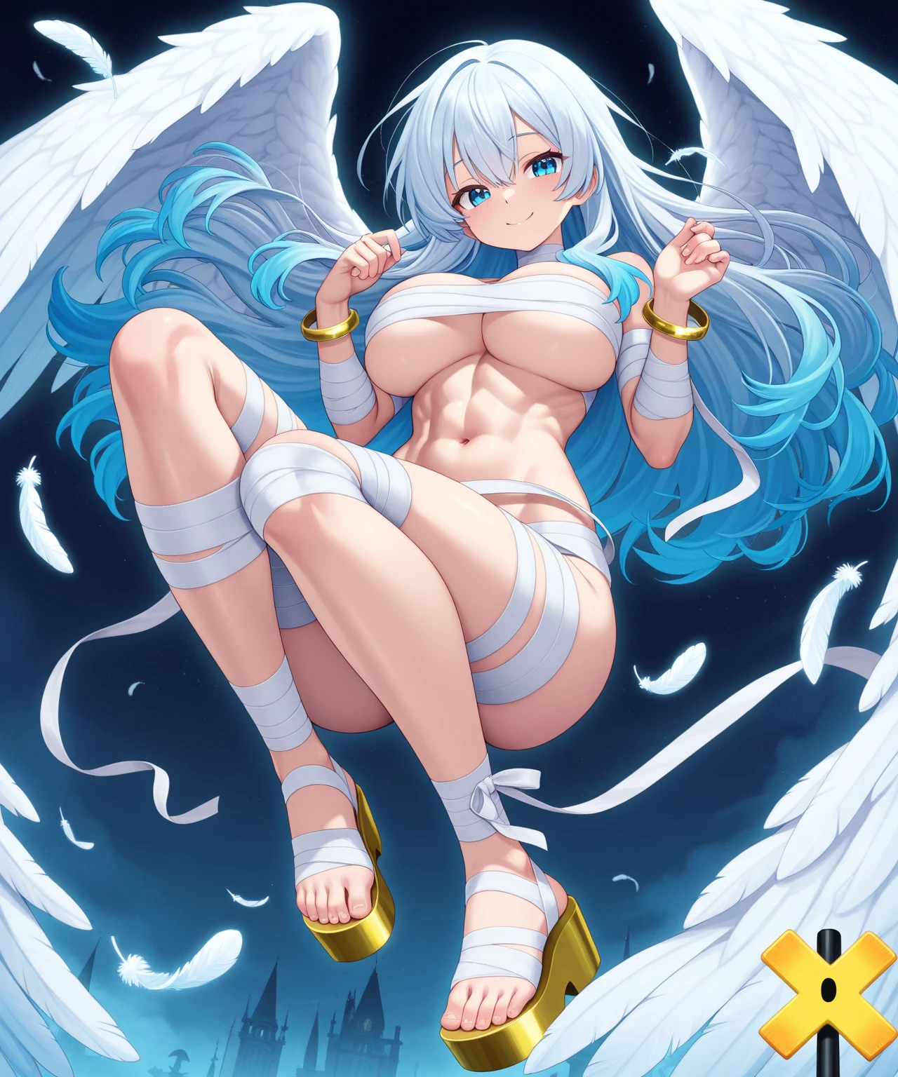 {{{{{16k}}}}}, {{{{{After transforming her into a pure angel, she is degraded into such a dense lewdness that there is no turning back and the pleasure of having a lecherous heart in her eyes as well, She is forcibly transformed into a nudity angel, her breasts become even larger and deeper with cleavage, her eyes and skin are changed to be smoother, Her hair is replaced by a bang long hair, her face is converted into a super cute face idealized angel, She is wearing a heart collar that transformed her into a angel to get the cutest girl in a thousand years forever, The lascivious flowers tattoos are engraved}}}}},{{{{{Ultra High-resolution Realistic photos of harpist girl as cute as actresses that become higher resolution as she turn into pure figure}}}}},{{Extremely detailed}},{{{{{integrated her head pure small, Enchanting thick idol's Lips, Nipples integrated with lewd tattoos}}}}},{{{{{She get more attractive and smoother her body, Her white tits are so fluffy, Smooth textured tits are depicted in great detail, The lascivious flowers tattoos are engraved on her neck, both arms and lower abdomen, thighs and toes and finally on her entire body, depicting the process of transforming her into a lewd figure, her breast
