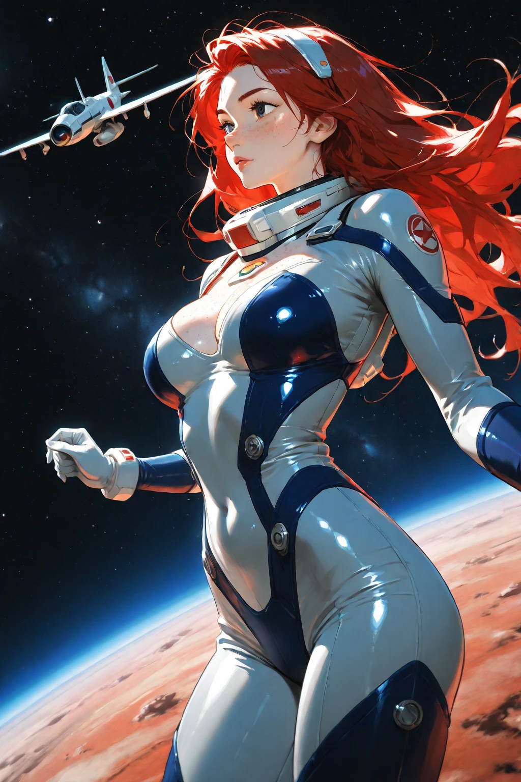 ((masterpiece, Highest quality)), 32K Wallpapers, Very detailed, posters, Vintage science fiction, 1960s,(((space thriller cinematic movie posters))), (Bauhaus), shape,Abstract, Midcentury Modern, movie posters, Vintage, A woman fused with a robot,アニメ,1970s,Halftone,Speech bubble,Milky Way,(superhero),((portfolio,close)),Cyborg of the Future,Combination of machine and woman,Space,Cyborg Lady,Big Breasts,Erect nipples,