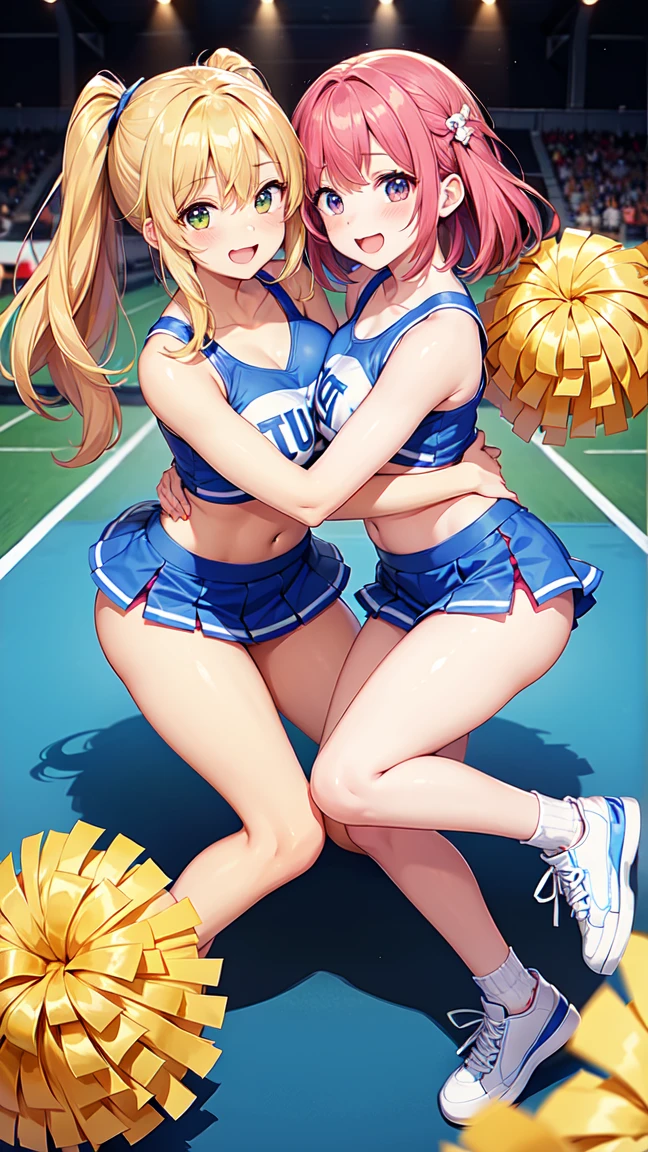 sexual threesome, 3 flat-chested 4-year-old girls, dressed as cheerleaders, having vaginal sex fhater