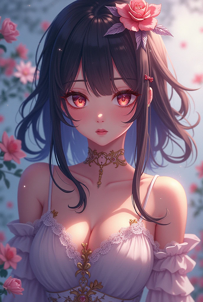 masterpiece, Best quality, (чрезвычайно подробные обои CG Unity 8k), (Best quality), (Best Illustration), (best shadow), absurdity, Realistic lighting, (abyss), beautiful detailed glow, painter Peter Morbacher, Sakura Branches, sakura flowers, glowing eyes