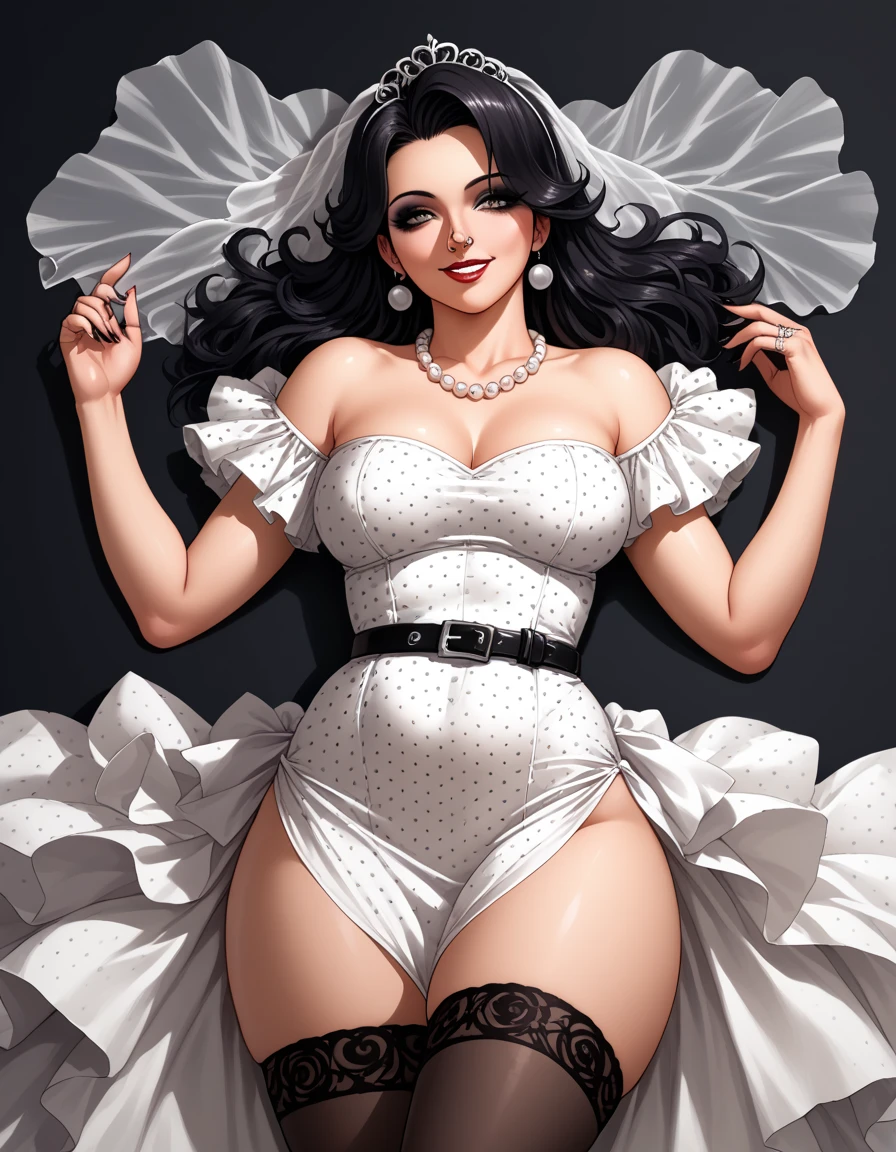 Irish woman, milf, mature, curly hair,black hair, high cheekbones, glossy lipstick, pouting, pouting lips, white pale skin, tall, curvaceous, small waist, big hips, hip dips, large breasts, big breasts, sagging breasts, looking at viewer, Best quality, 8k, Masterpiece, realistic, photorealistic, (gigantic breasts:1.2),wearing beautiful embroidery and jeweled ruffled gorgeous princess ballgown with voluminous full length hoop skirt,
princess in a beautiful embroidery and jeweled rococo princess ballgown with voluminous full length hoop skirt,super detailed gorgeous princess ballgown with voluminous full length hoop skirt,jeweled Gorgeous rococo princess ballgown with long train,jeweled Gorgeous rococo princess ballgown with long train,gorgeous rococo princess ballgown with beautiful embroidery and jeweled, detailed eyes, brown eyes,