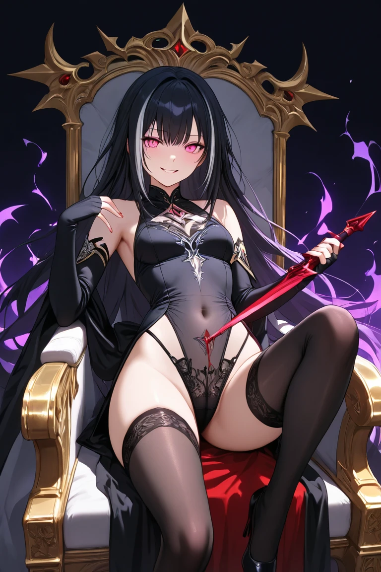 Long Full body strap suit huge tit Big ass Whip thighs seductiv a smile succubus