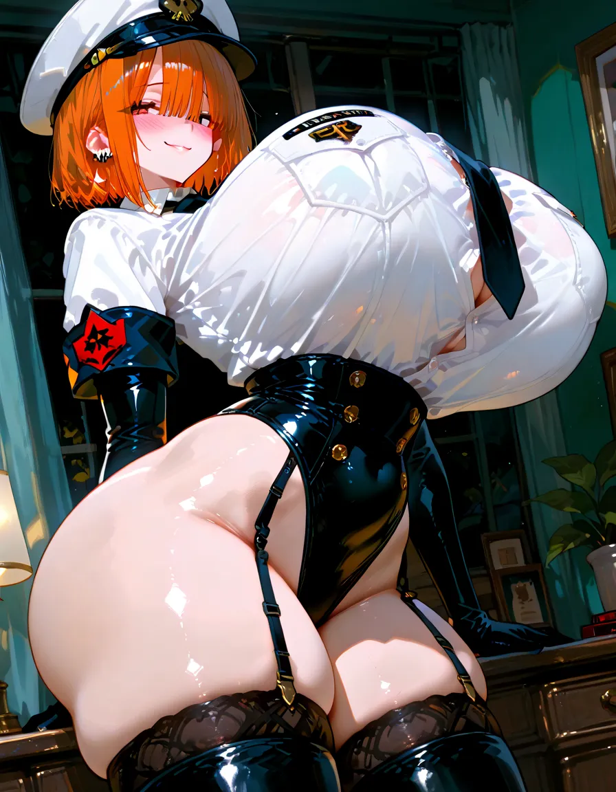Le personnage Makima de la série animée Chainsaw Man, fragile, obésité morbide, ssbbw, pleine longueur (corps entier 1.1.), fond sombre, obscurité, anatomie correcte 1.1, anatomie correcte de la main, Très féminin, corps gras et rond, grosses Jambes, fesses, beau corps obèse, ventre rond et mou très gras, cheveux roux, Yeux oranges, Cercles rouges pour les écoliers, chemise blanche, jupe noire, cravate noire, pose sexy, réaliste, very détaillé, beau corps, détaillé body, détaillé hands, détaillé, vibrant, détaillé Face, Conception des personnages de Makima. very détaillé, détaillé body, détaillé hands, détaillé Face, Art animé, Hugh Détails, Visage très abattu, détaillé eyes, Illustration ultra fine, Meilleure ombre, détail fin, beautiful détaillé glow, beautiful détaillé, Extraordinairement beau, extremely détaillé, inexpressif, composition épique, Style animé. art animé, Style animé. Jupe noire, chemise blanche, cravatte, pose sexy. Double menton, visage très gras, grosses joues, joues potelées
